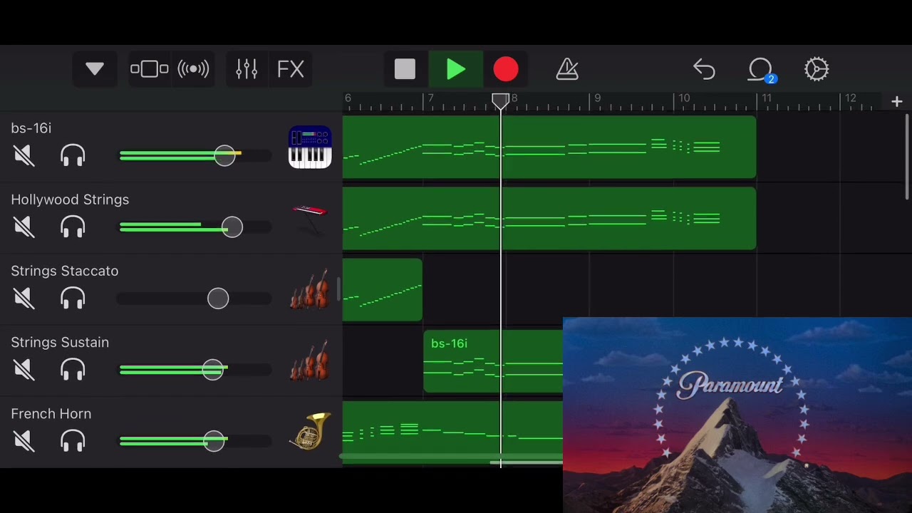 Paramount Fanfare (1986 - 2005) GarageBand recreation