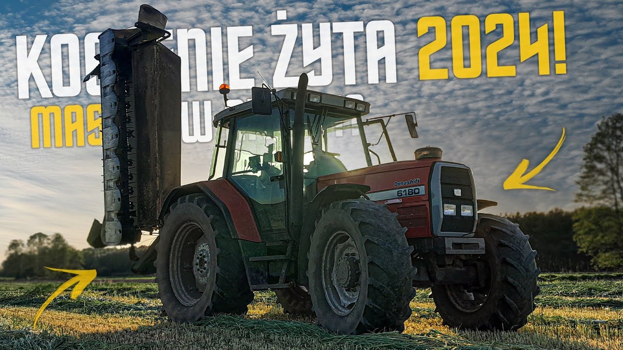 ☆Pierwsi We Wsi!?☆Koszenie Żyta Na Kiszonke 2024!☆Massey Ferguson 6180 W Akcji!?☆Gr Szewczyk☆