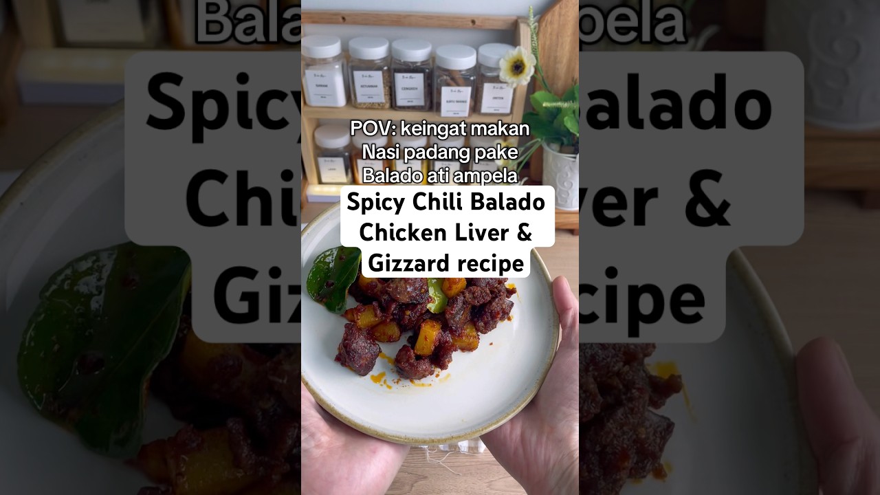 Spicy Chili Balado Chicken Liver & Gizzard recipe. Chek on video 