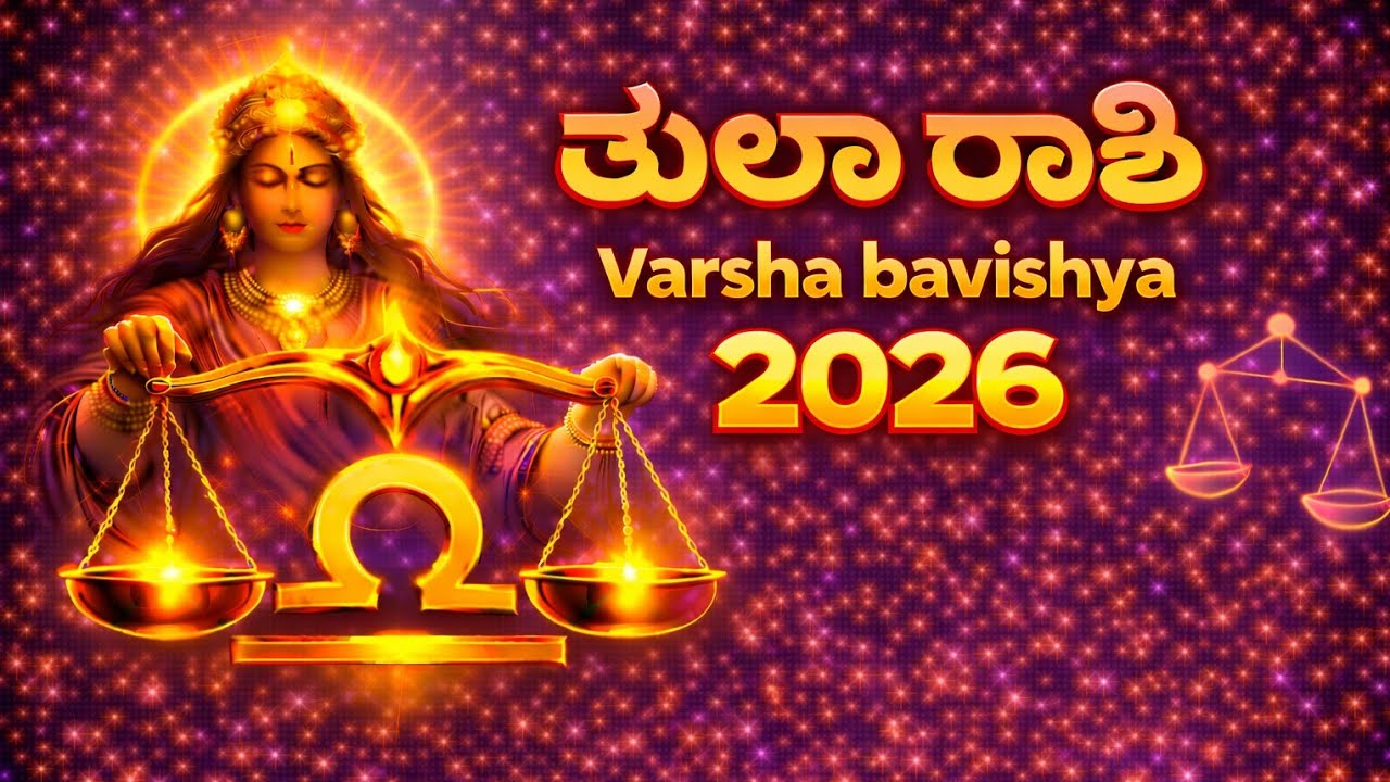 ತುಲಾ ರಾಶಿ 2026 ವರ್ಷ ಭವಿಷ್ಯ | ಉದ್ಯೋಗ, ಹಣ, ಪ್ರೀತಿ, ಆರೋಗ್ಯ ಸಂಪೂರ್ಣ ವಿಶ್ಲೇಷಣೆ | Astro Rashi