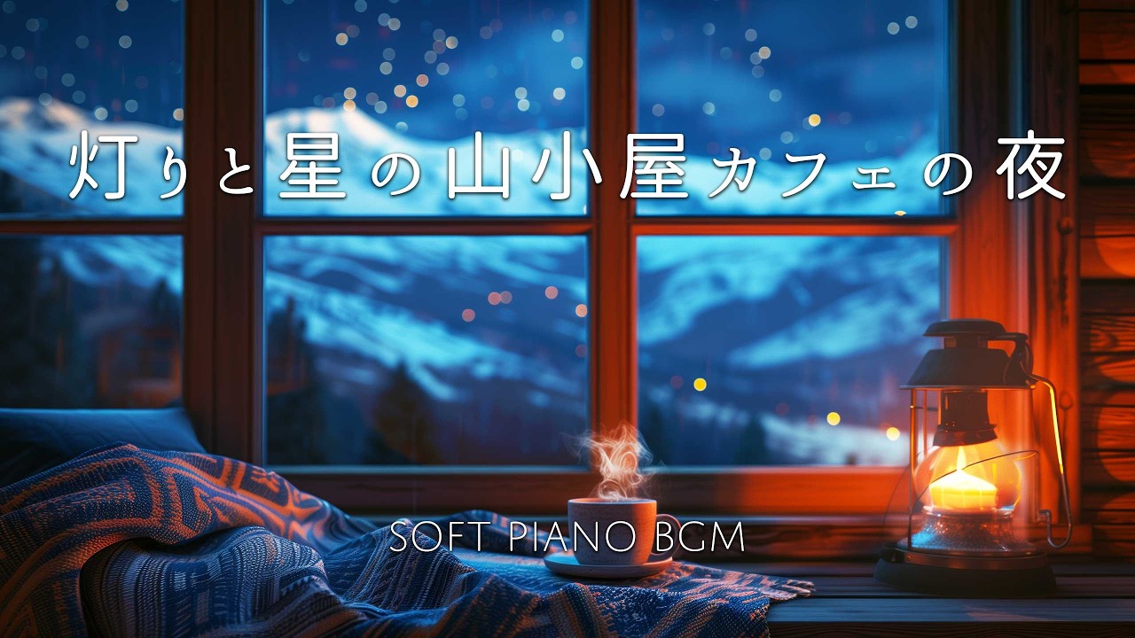 灯りと星の山小屋カフェ | Soft Piano BGM