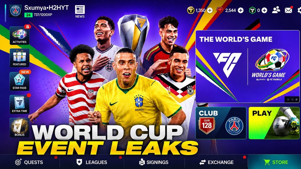 Официальные сливы события &laquo;World's Game&raquo; (Чемпионат мира)!!! Полный гайд по событию | FC Mobile 🤯