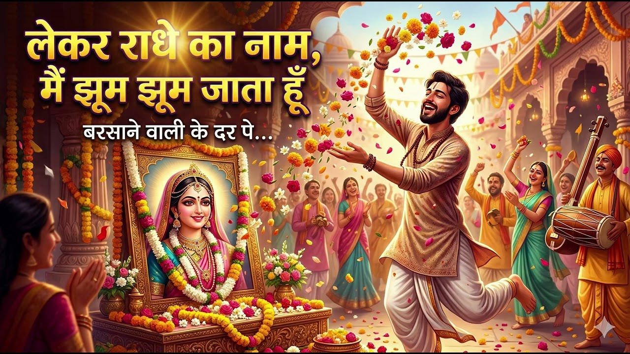 लेकर राधे का नाम, मैं झूम झूम जाता हूँ,