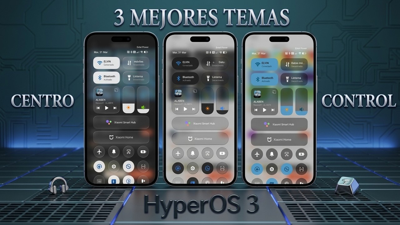 Los 3 Mejores Temas para Centro de Control en HyperOS 3 (2026) - Xiaomi - Poco - Redmi