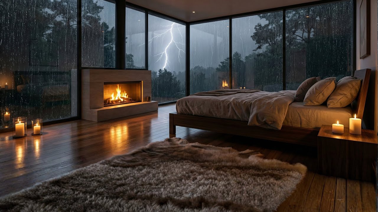 Super Heavy Rain To Sleep Immediately - Rain Sounds For Sleeping - Beat Insomnia, Relax, ASMR