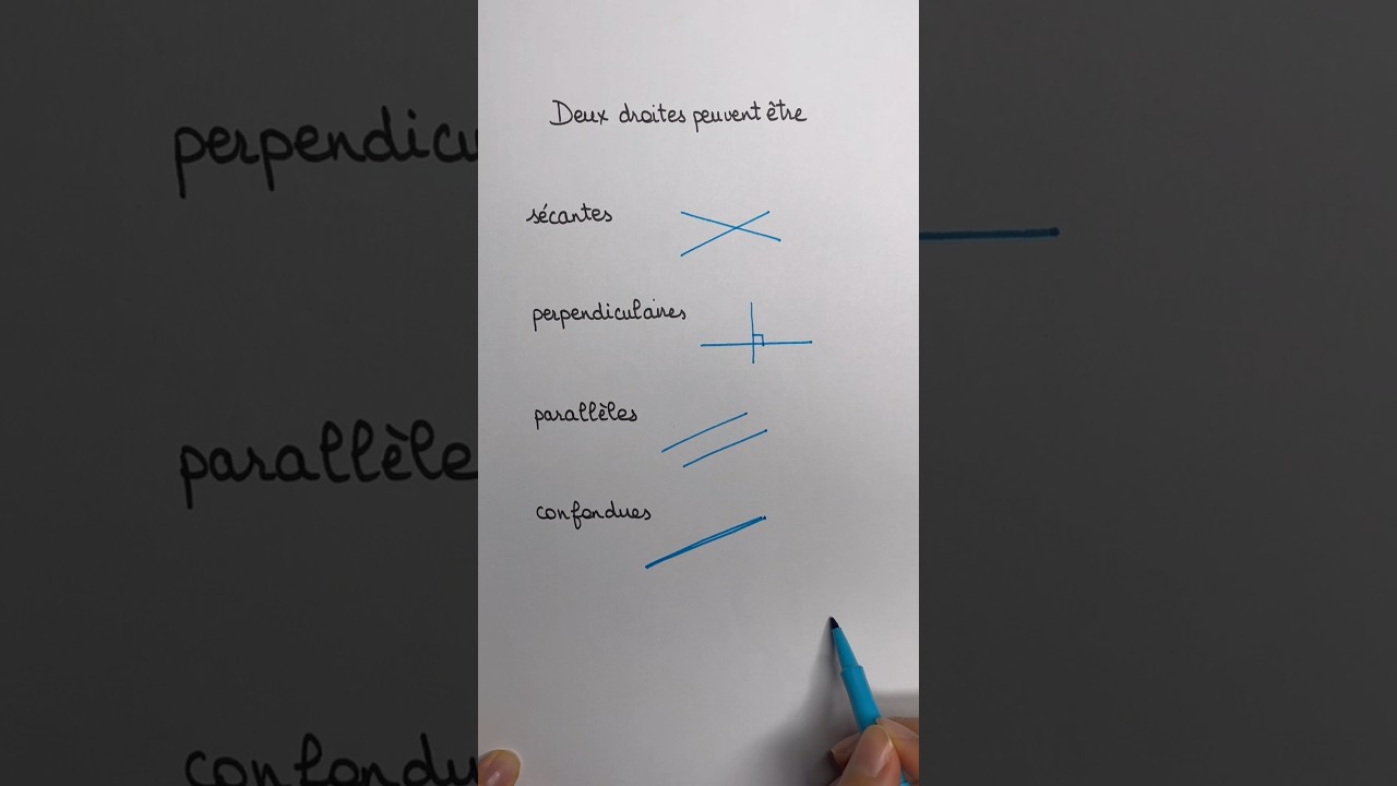 🥢 Deux droites dans le plan #maths #geometrie #college