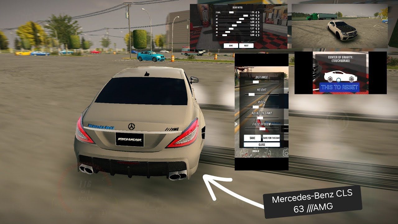 Mercedes-Benz CLS 63 AMG drift setup (Car Parking Multiplayer)