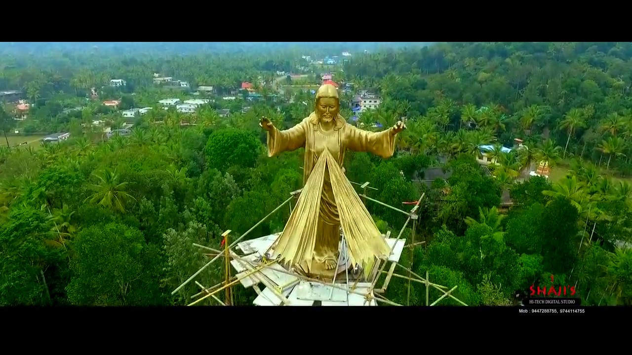 Installation of world's first divine mercy statue of Jesus Christ at St Thomas Forane Church Kumily