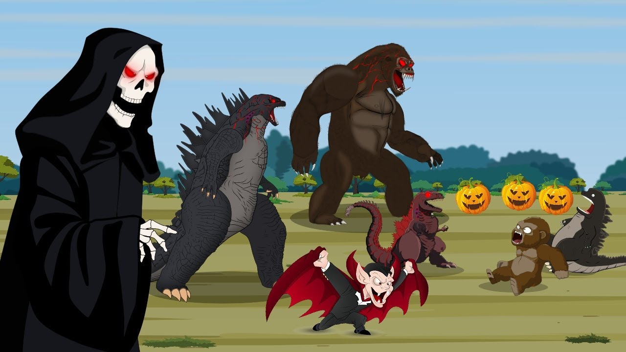 HALLOWEEN - Vampire Evolution of KONG vs Godzilla: The Art of Destruction | Godzilla Cartoon