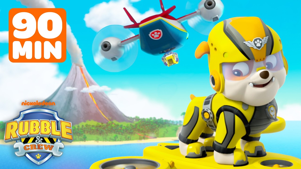 Rubble's Greatest Rescues w/ PAW Patrol! | 90 Minutes | Rubble & Crew
