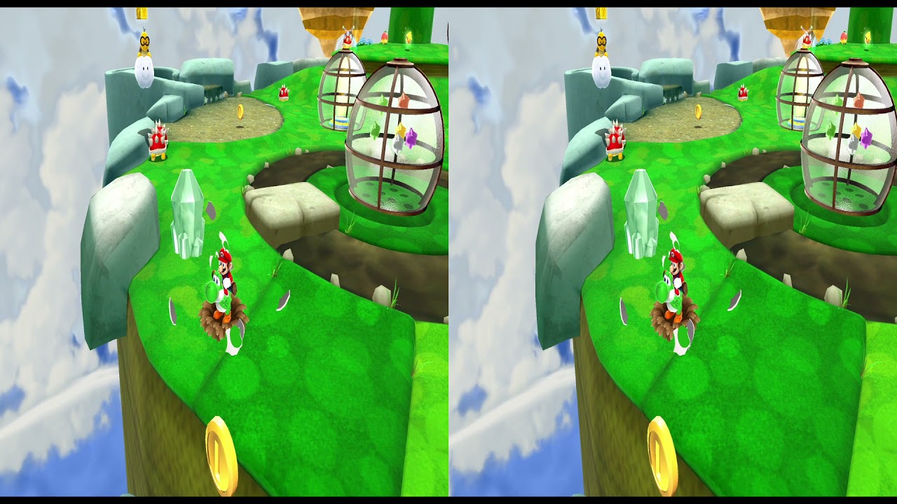 Super Mario Galaxy 2 #01 Wii emulator 3D SBS 1080p