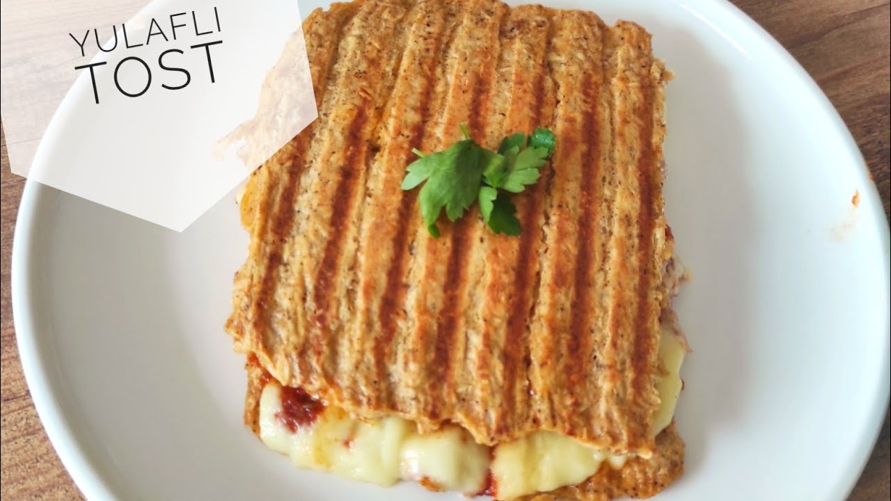 Yulaflı tost/ Yulaf tostu/ Kaşarlı yulaflı tost/ Tost tarifi /Harika lezzetli sağlıklı tost
