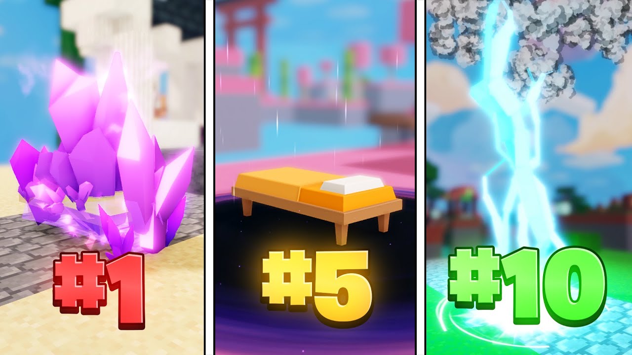 winning with EVERY Bed Break Effect in Roblox Bedwars..