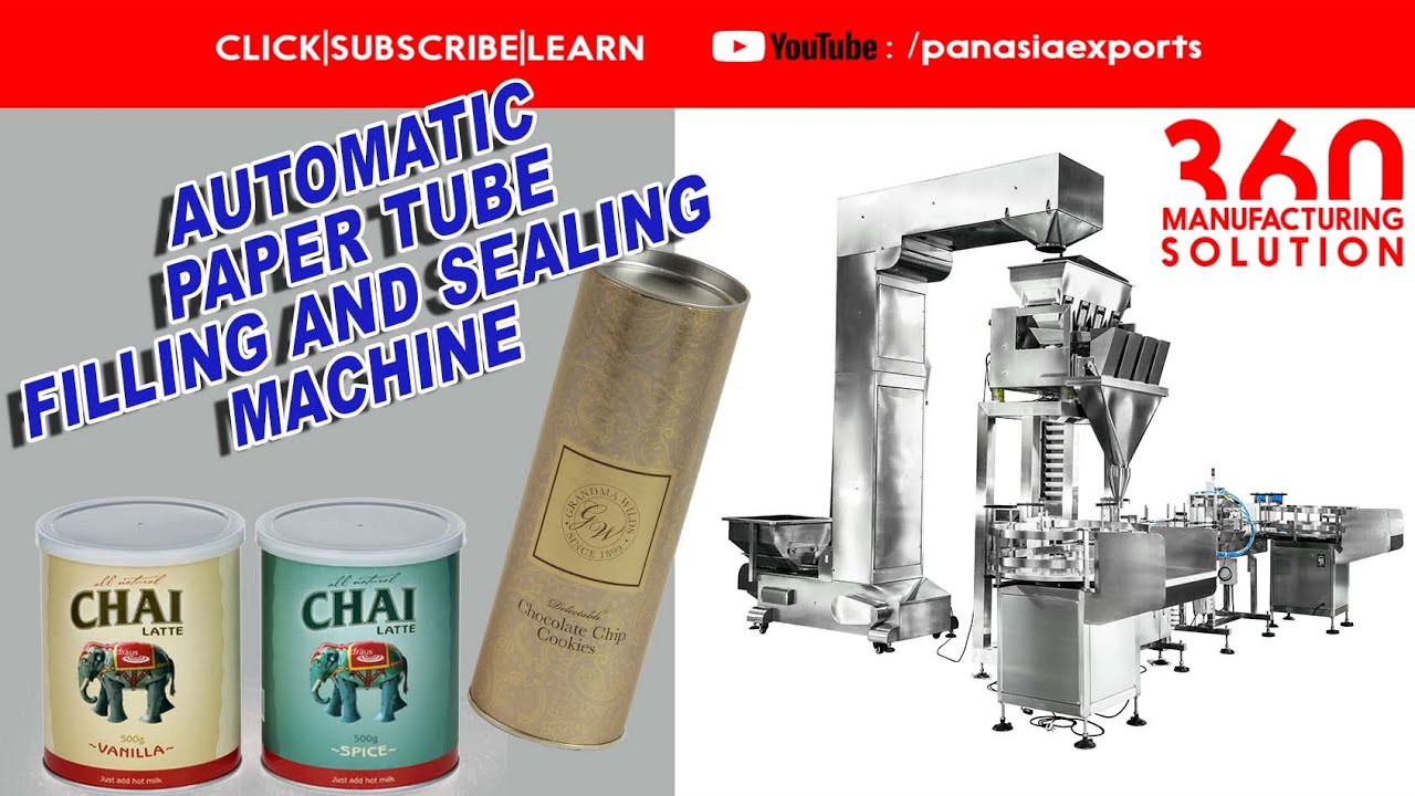 PAPER TUBE FILLING AND SEAMING MACHINE | FULLY AUTOMATIC TURNKEY SNACK FOOD PACKAGING