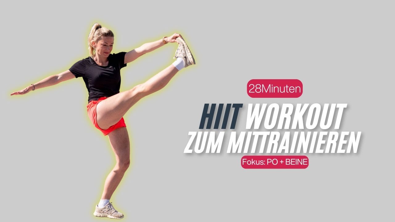 28 MINUTEN HIIT WORKOUT ZUM MITTRAINIEREN PO + BEINE - Booty Bands geeignet // fit.physio.katrin