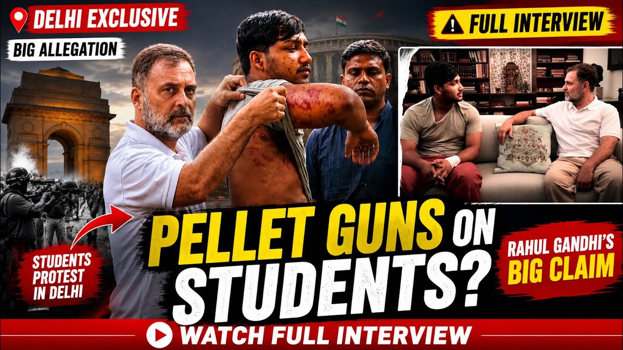 🚨 Rahul Gandhi Claims Pellet Guns Used on Student Protesters | Big Allegation || #rahulgandhi 