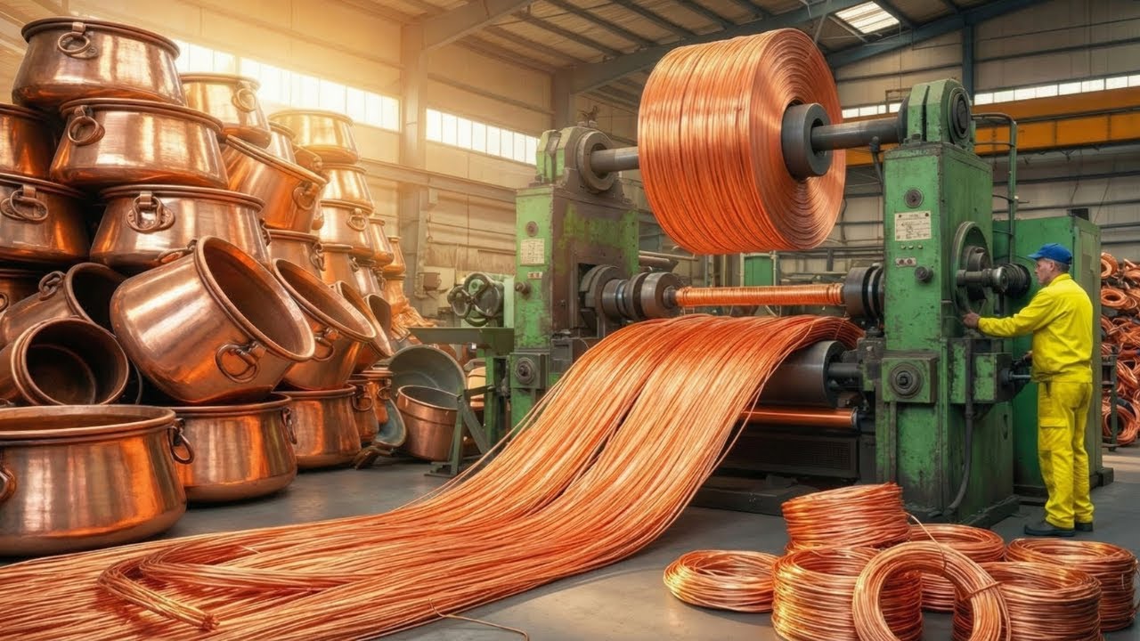 How Copper Wire are made in Factory , Full Process From Mountain to CUSTOMER