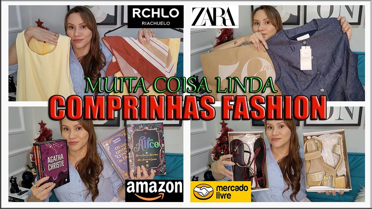 COMPRINHAS DO MÊS DEZEMBRO SALDO DA ZARA RIACHUELO AMAZON MERCADO LIVRE SAPATOS CUPONS DESCONTOS E +