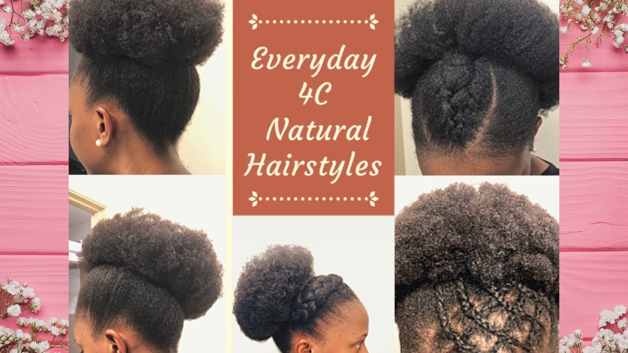 5 Quick And Easy Natural Hairstyles || Type 4 Natural Hair || Everyday Hairstyles without gel