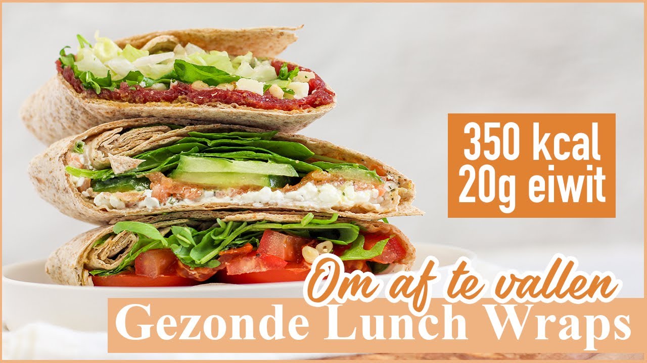 Gezonde Eiwitrijke Lunch Wraps om mee te nemen naar werk of school!