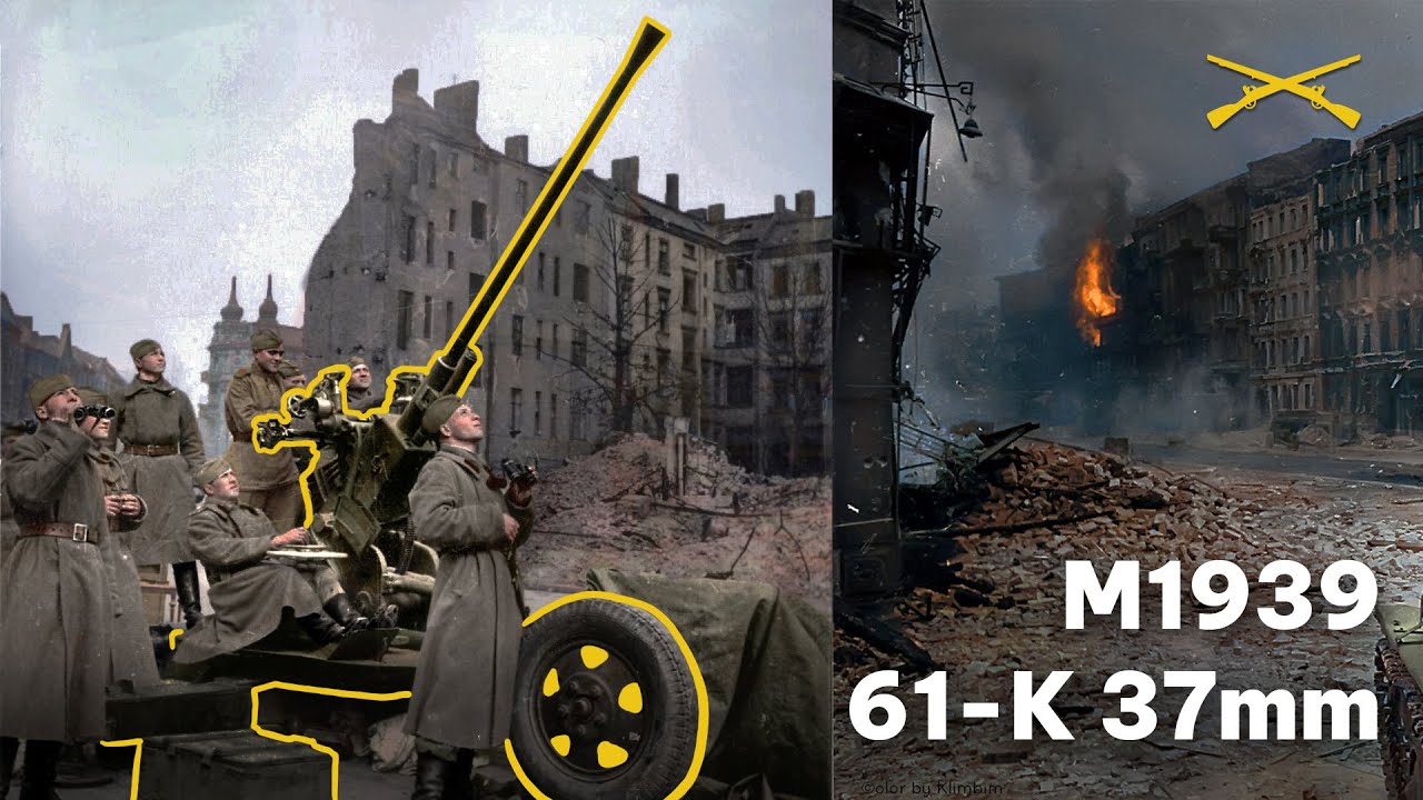 PH&Aacute;O CAO XẠ 61-K 37mm | M1939 B&atilde;o Lửa Từ Mặt Đất