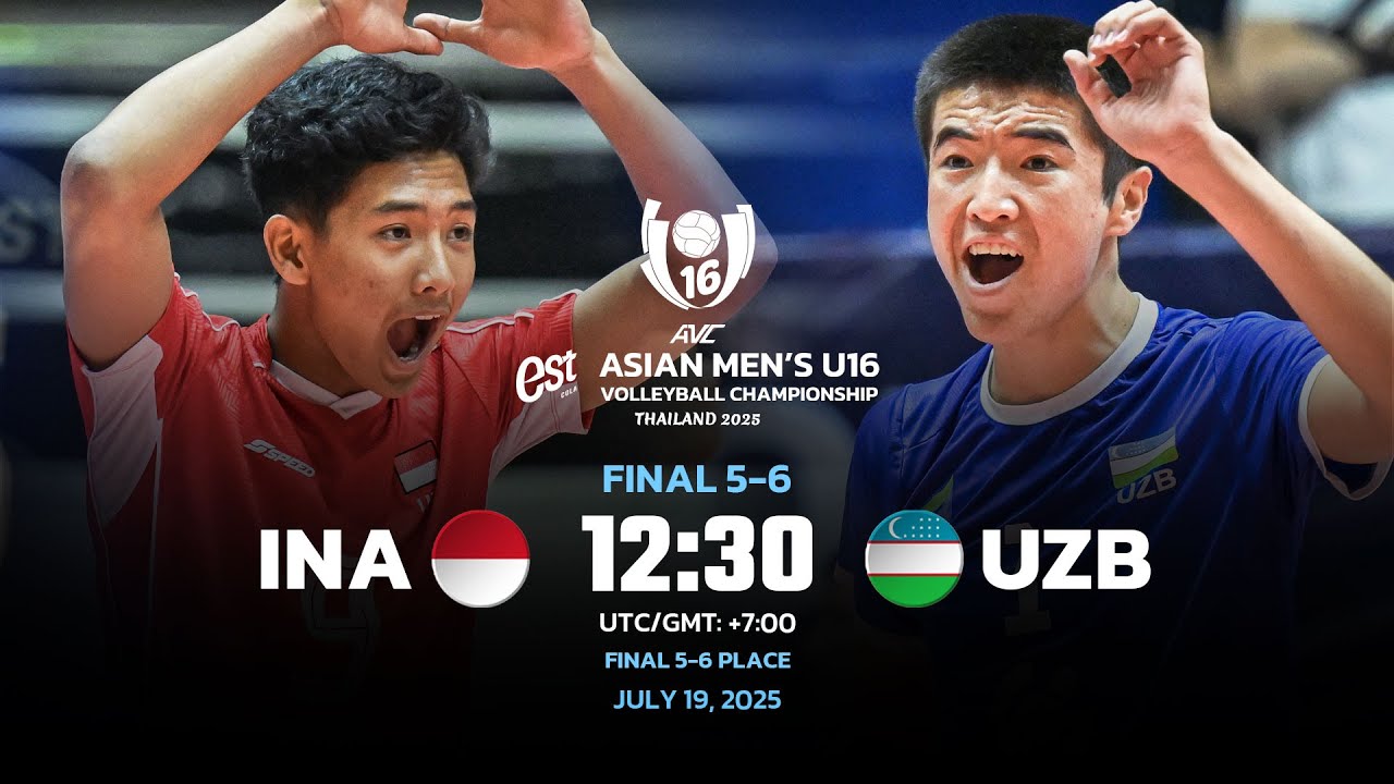 INA VS UZB  I F 5-6 I 2ND ASIAN MEN'S U16