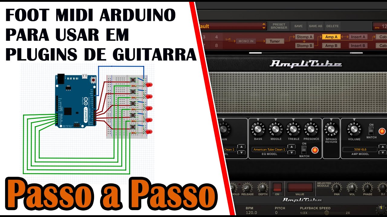 Foot MIDI com Arduíno para controlar Plugin Passo a Passo