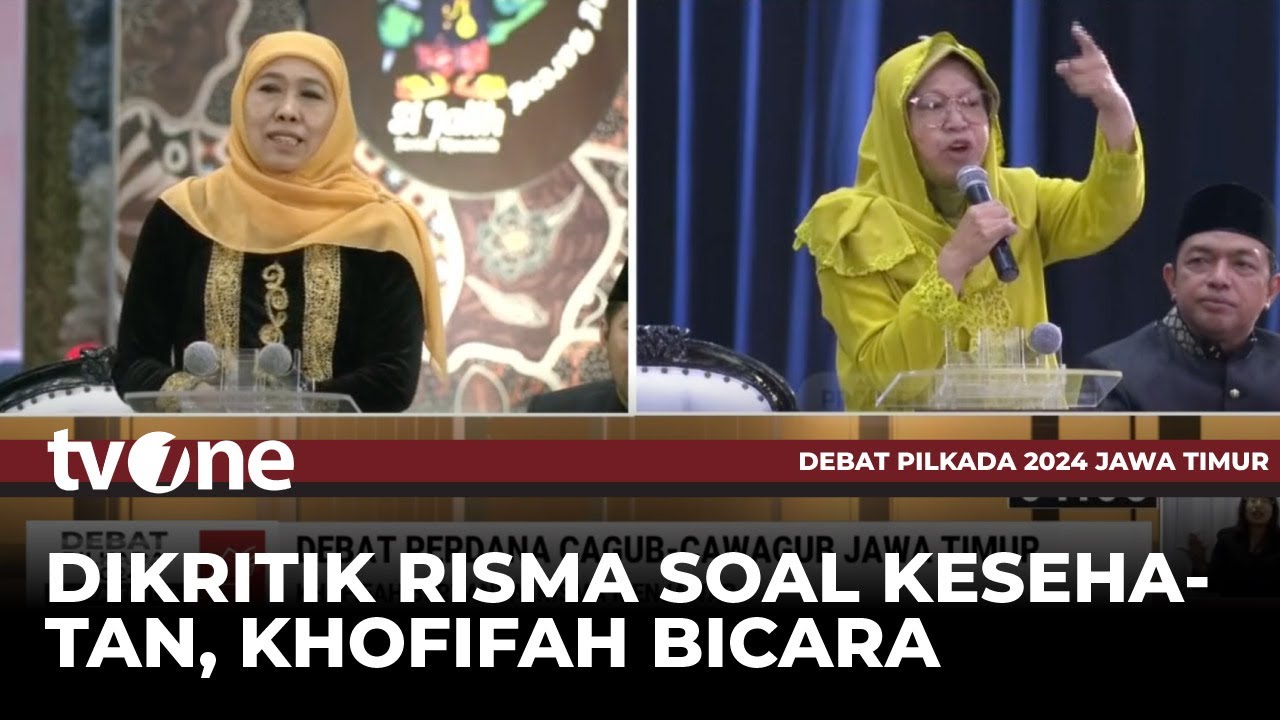 Khofifah Tanggapi Kritik Risma Soal Masalah Layanan Kesehatan di Jatim | Debat Pilgub Jatim tvOne