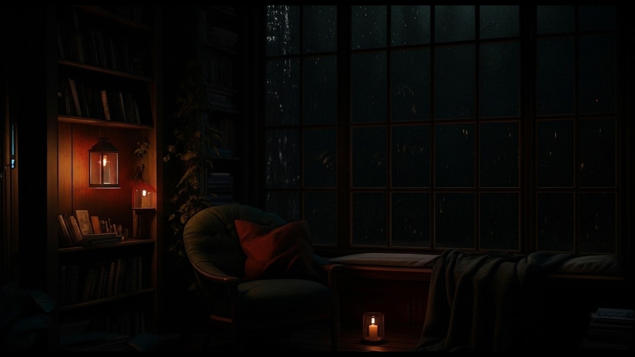 Rainy Night in a Cabin with Fireplace | Cozy Ambience for Relax and Beat Insomnia