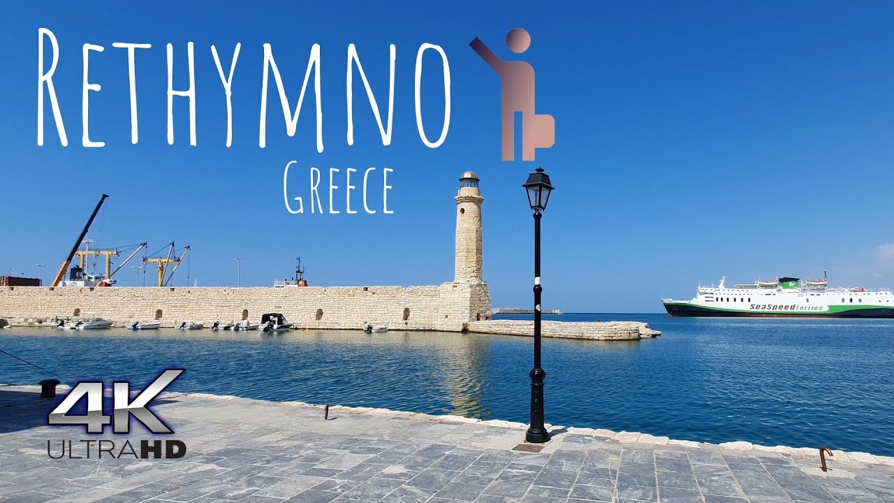 Rethymno Crete Greece 🇬🇷 | Virtual City Tour 4K