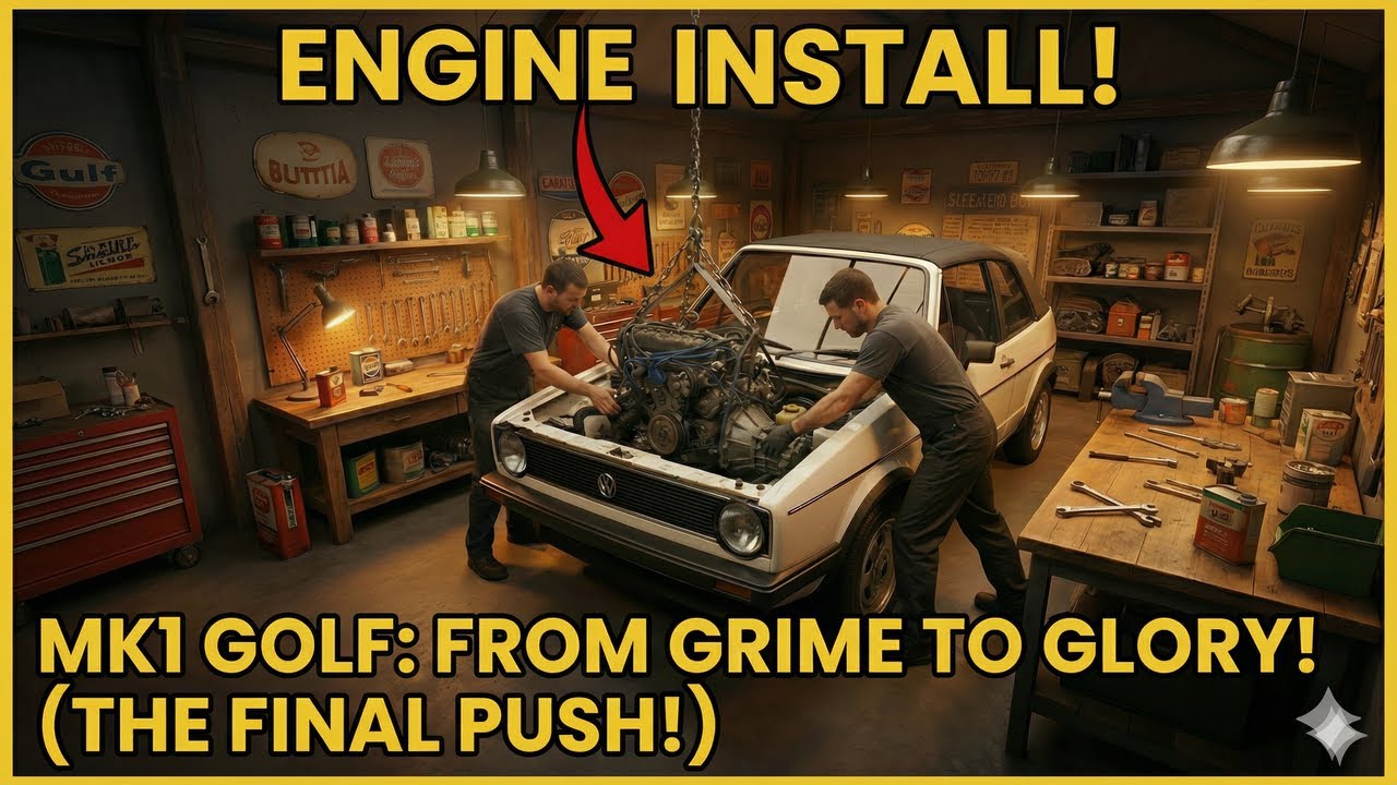 The MK1 Golf Finally Gets a Manual Gearbox! Engine Install