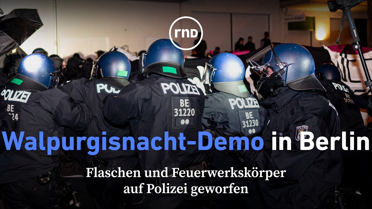 Flaschen und Feuerwerkskörper auf Polizei bei Walpurgisnacht-Demo in Berlin geworfen