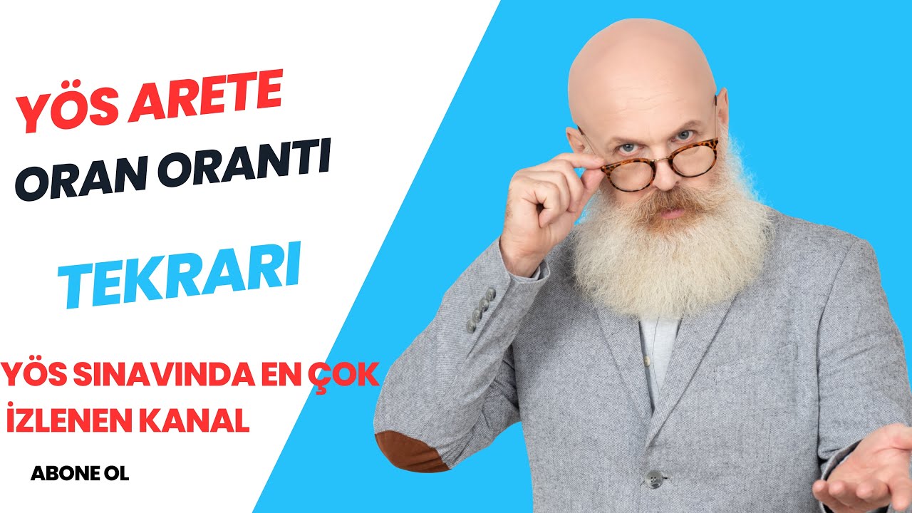 YÖS SINAVI | YÖS MATEMATİK - 1 | ORAN ORANTI SORU ÇÖZÜMÜ | (YÖS 2024)