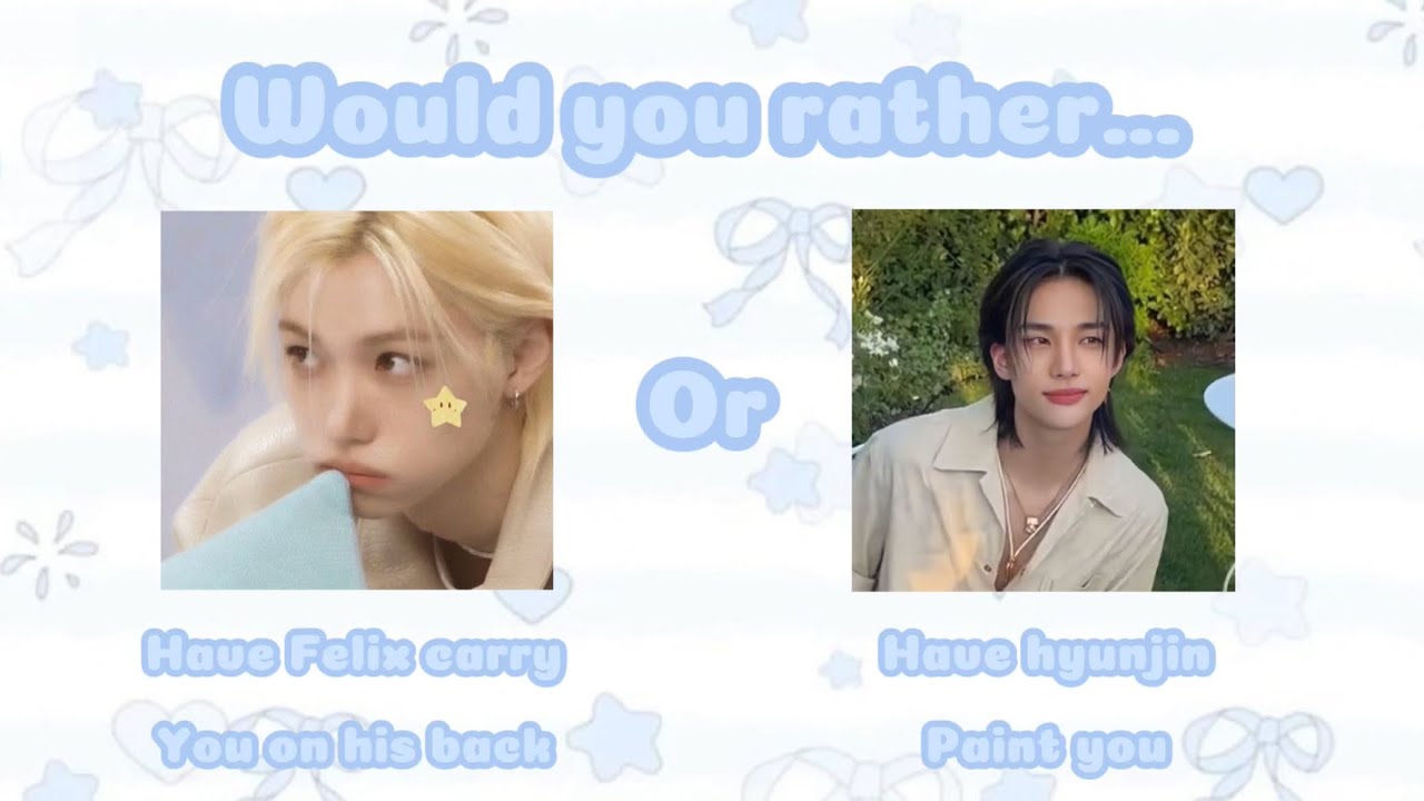 Stray kids Would You Rather!! 💕 (first vid!)
