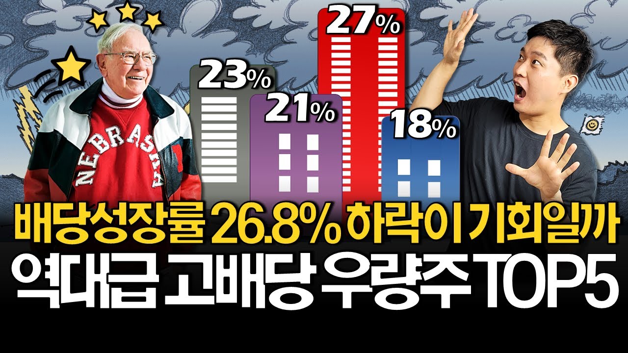 하락이 기회인 미국 고배당 우량주 TOP5 (ft. 배당기업 리스트 무료나눔)