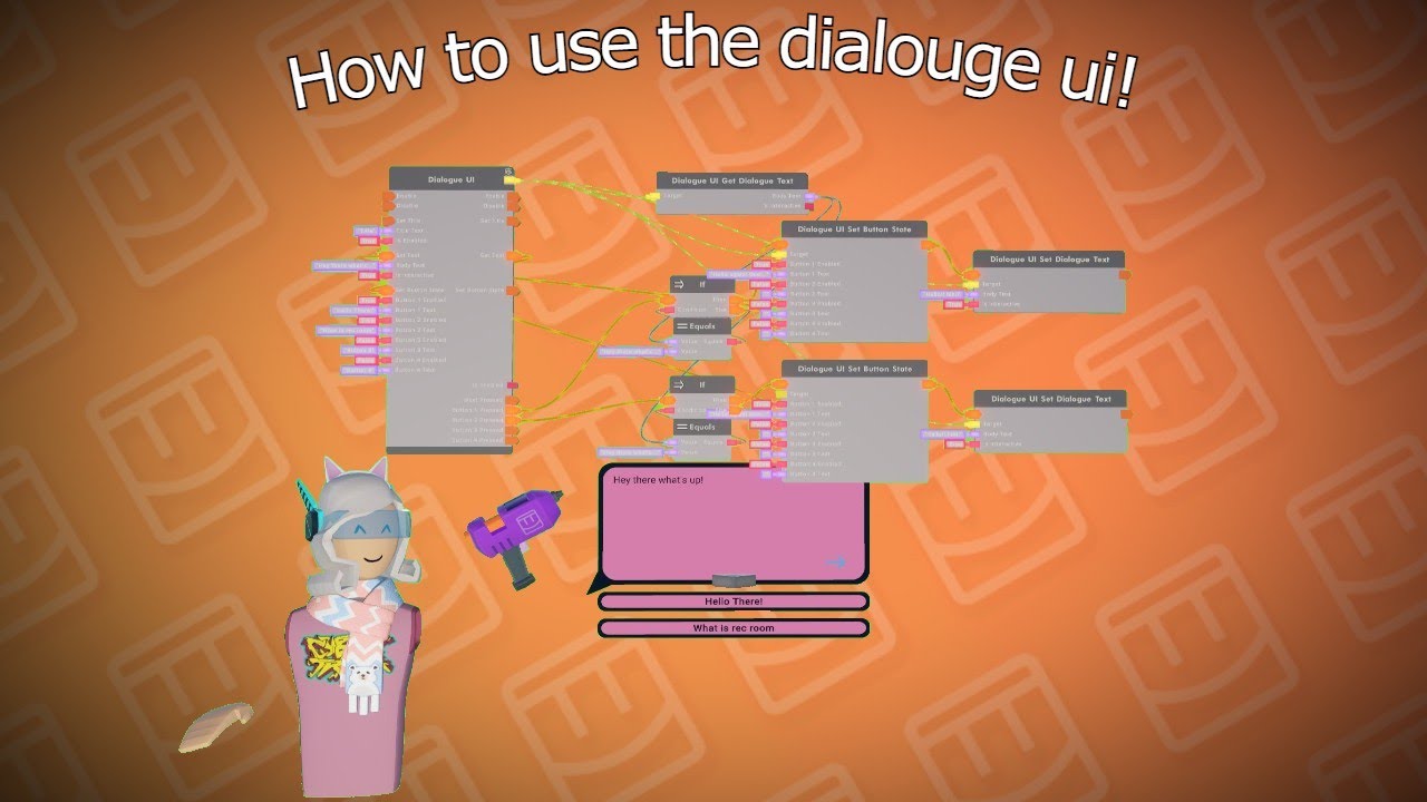 How to use the dialogue ui (Rec Room intermediate CV2)