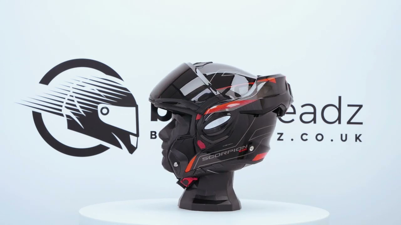 360 OF THE SCORPION EXO TECH TRAVELLER RED @BikerHeadz