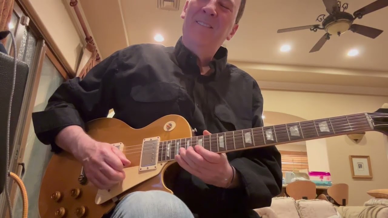 Long Lost Blues. The crying begins at 05:45.  Gibson Les Paul 1957 Reissue and Marshall Amp.