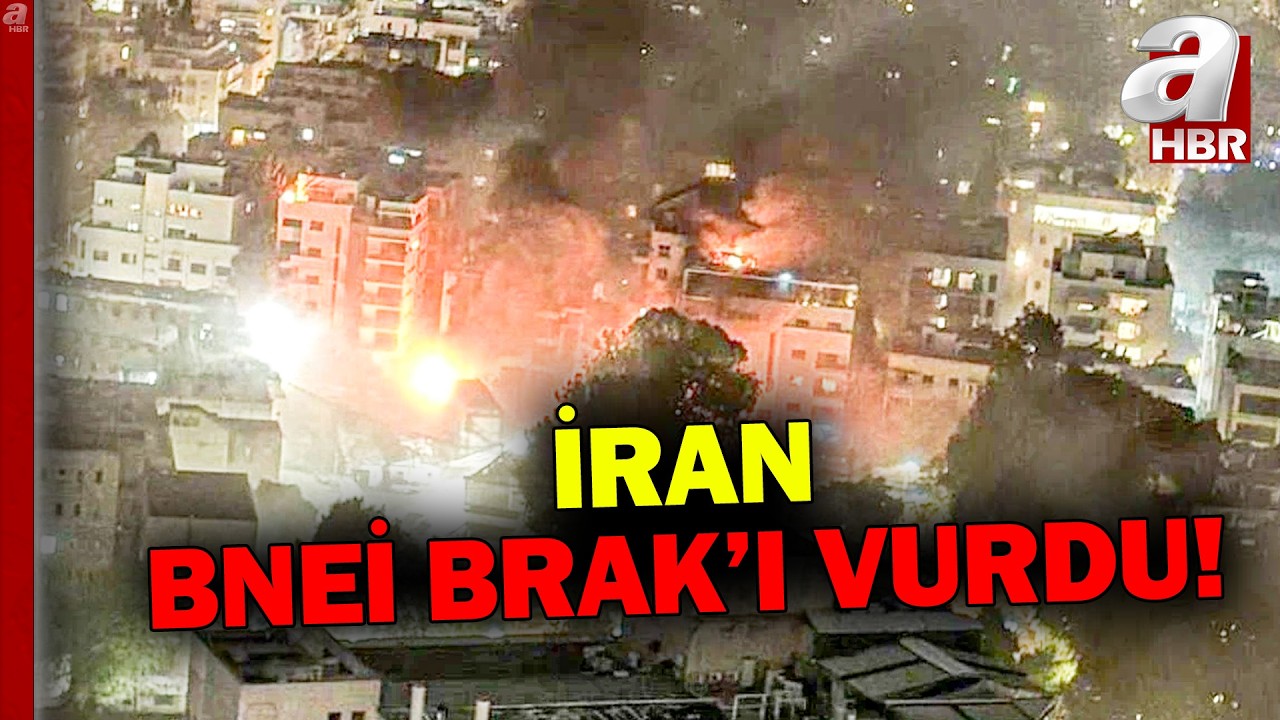 İran füzesi Tel Aviv'e yakın olan Bnei Brak'a düştü! İşte o görüntüler | A Haber