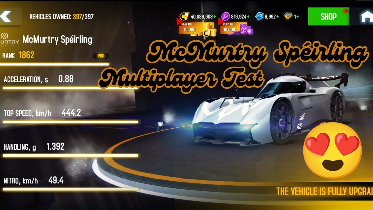 Killer Acceleration! McMurtry Spéirling Multiplayer Test  Asphalt 8 Update 73