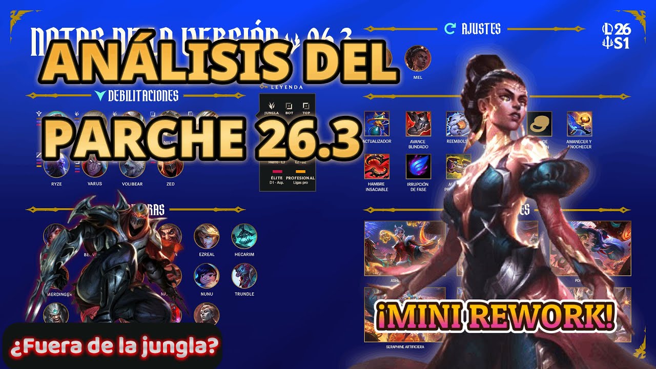 ANÁLISIS del PARCHE 26.3 ¿MINIREWORK a MEL? - B MÍNIMO EN ÉGIDA DE VALOR - ¿ZED FUERA DE LA JUNGLA?