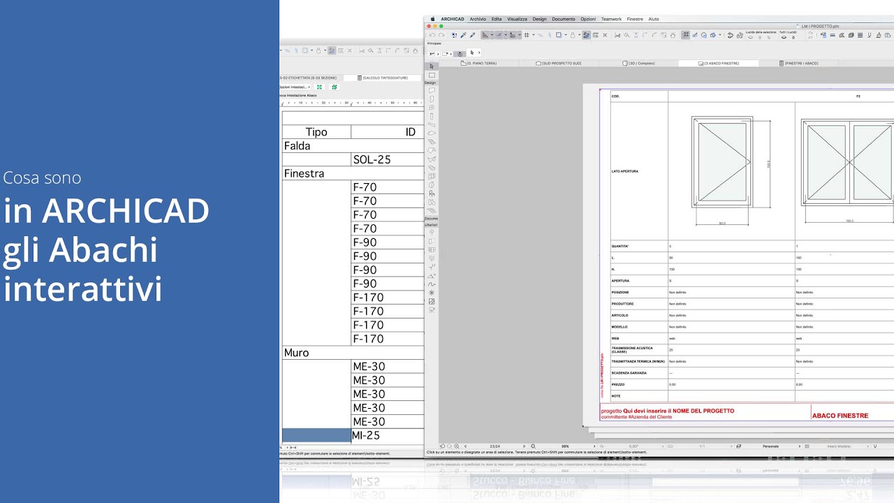Gli Abachi Interattivi in Archicad che cambiano il tuo modo di lavorare