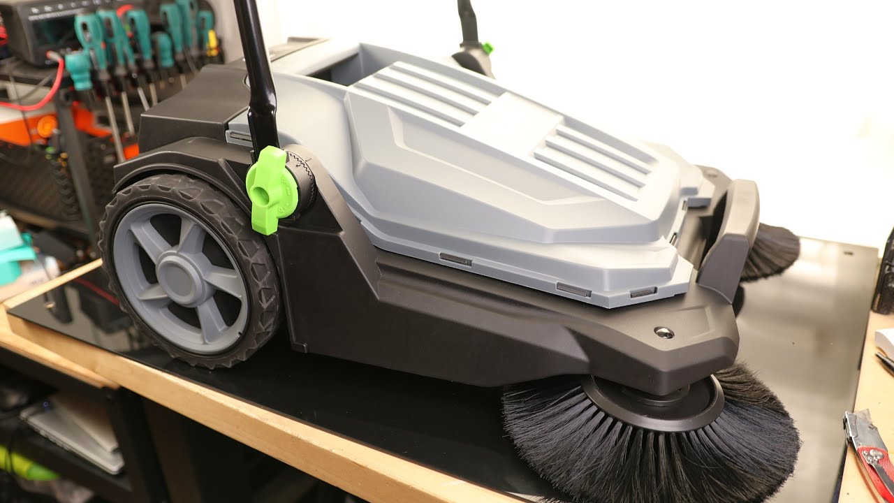 VEVOR Walk-Behind Hand Push Floor Sweeper, 25.6
