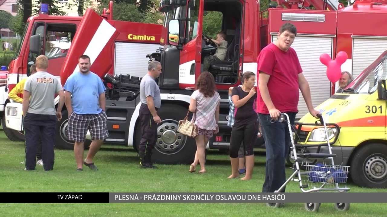 Plesná: Prázdniny skončily oslavou dne hasičů (TV Západ)