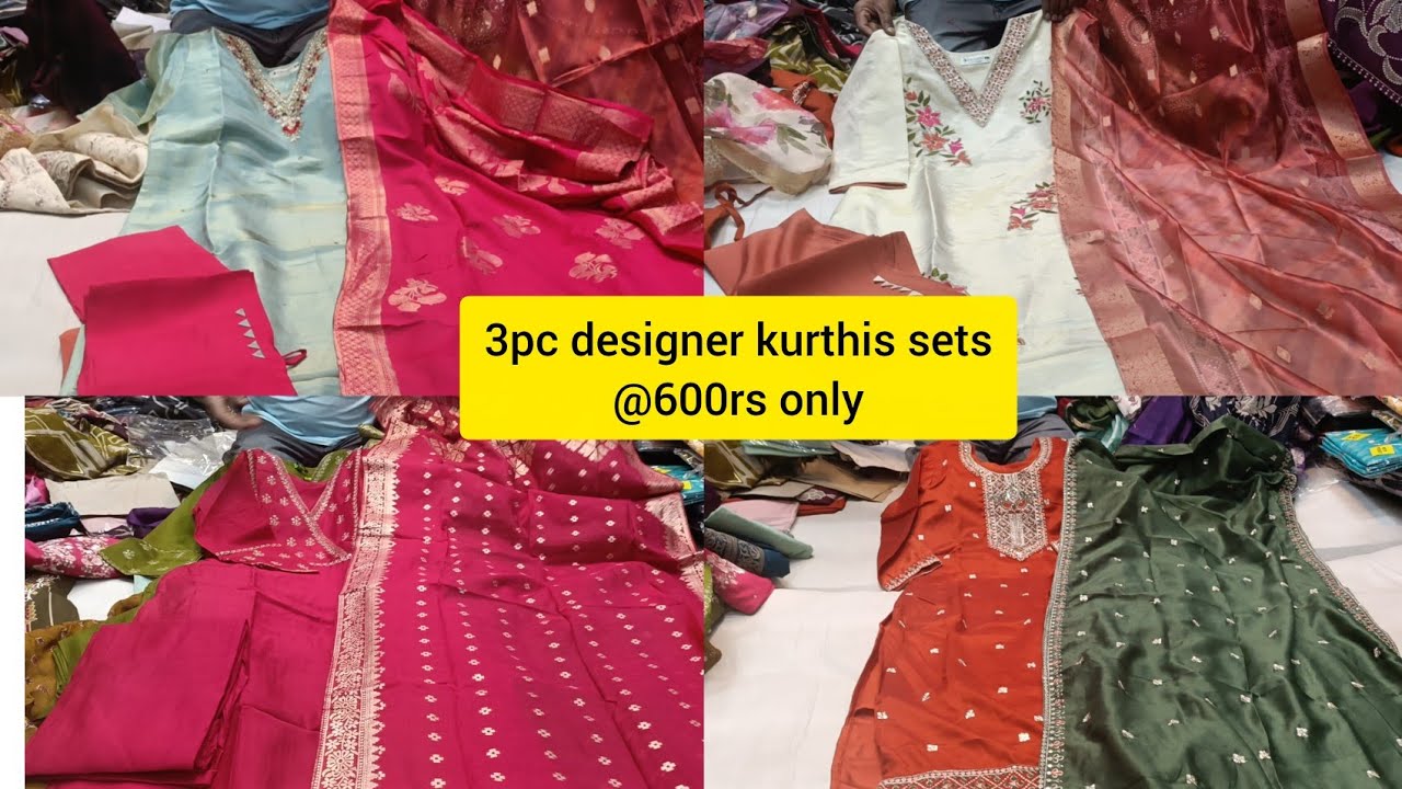 chickpet bangalore wholesale designer kurthis sets @430rs || single piece courier available