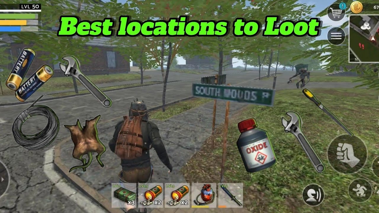  Looting Best locations without fighting monsters💥| Tomorrow online survival ☢️