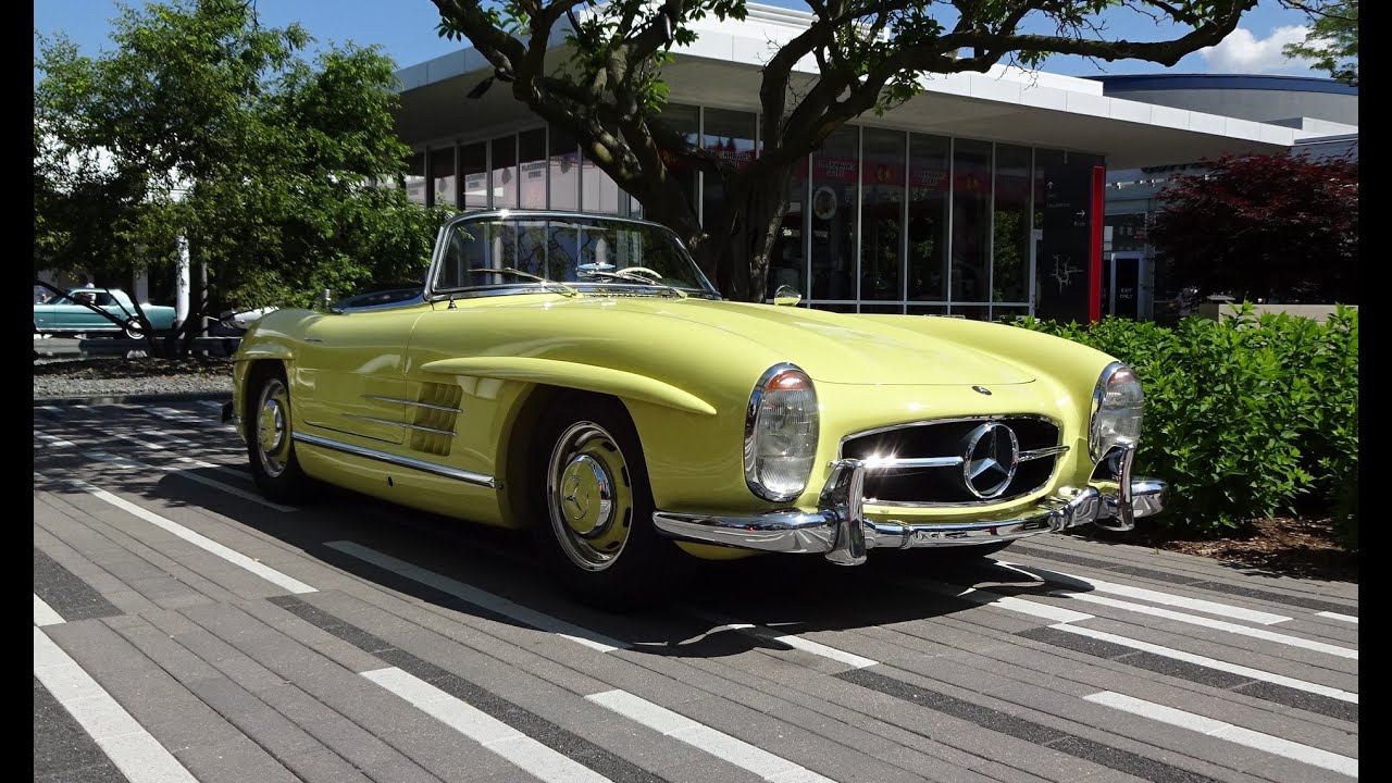 1957 Mercedes-Benz 300 SL Roadster in Yellow Paint & Start Up on My Car Story with Lou Costabile