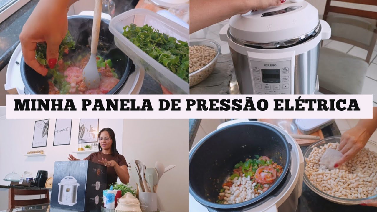 PREPARANDO FEIJÃO  E STROGONOFF NA PANELA DE PRESSÃO ELÉTRICA | electrolux 6L PCC21