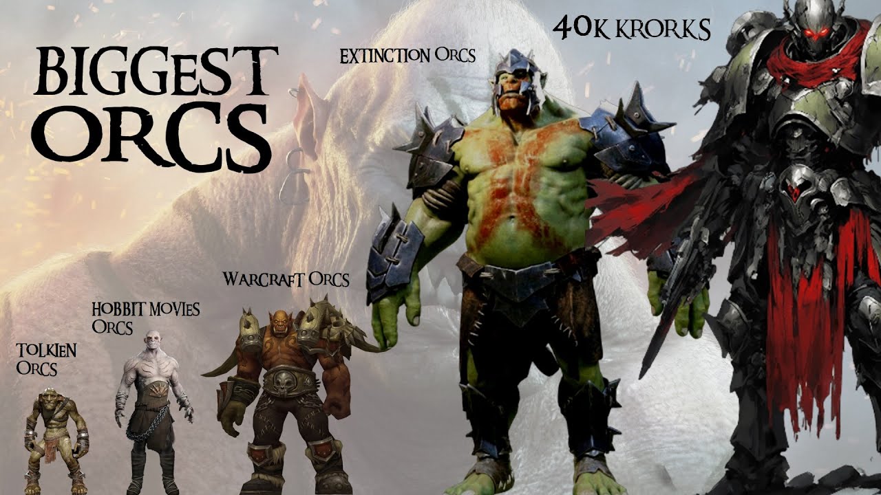 How Big are the Biggest Orcs in Fiction?