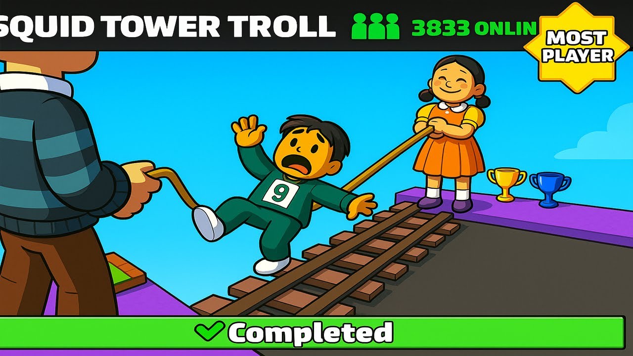 Blox Slap: Tower Obby Parkour (SQUID TOWER TROLL)